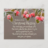 Kerstzeggende cijfers 6:24 De Heer zegde u Briefkaart (Voorkant)