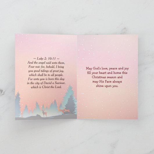 Kerstzeggende cijfers 6:24 De Heer zegde u Feestdagen Kaart (Binnen)