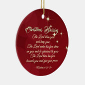 Kerstzeggende Heer Bless You Numbers 6:24-26 Keramisch Ornament (Rechts)