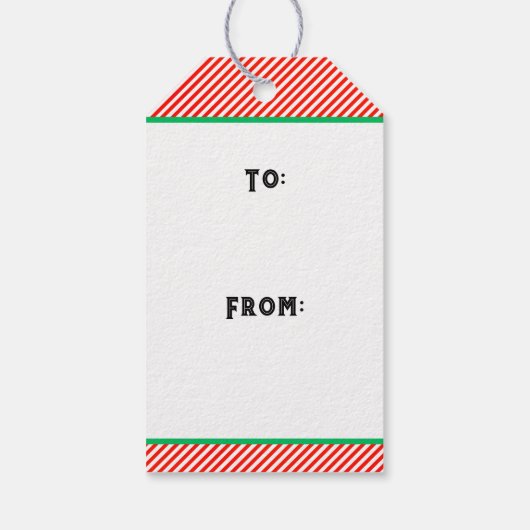 Kerstzeilen Cadeaulabel (Achterkant)