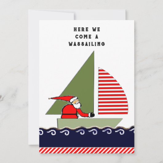 Kerstzeilen Feestdagenkaart (Voorkant)