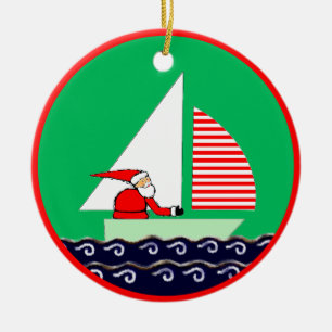 Kerstzeilen Keramisch Ornament