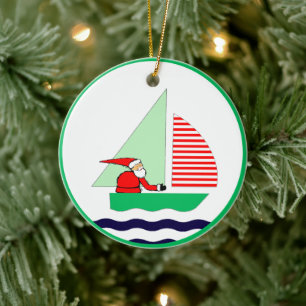 Kerstzeilen Keramisch Ornament