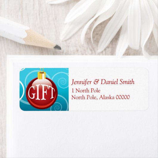 Kerstzelfadresseeretiket Etiket (Insitu)