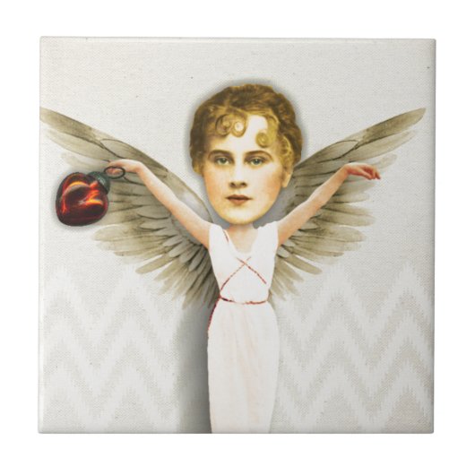 Kerstzetti Angel Tegeltje (Voorkant)