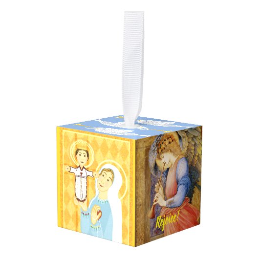 Kerstziekte Jezus en Mary en engelen Decoratie (Voorkant hoekig)