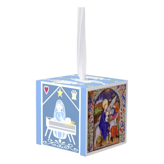 Kerstziekte Jezus en Mary en engelen Decoratie (Achter hoekig)