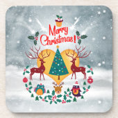 kerstziel bier onderzetter (Voorkant)