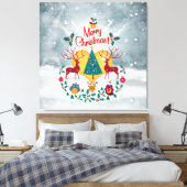kerstziel canvas afdruk (Insitu (Slaapkamer))