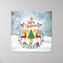 kerstziel canvas afdruk