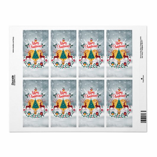 kerstziel etiket (Full Sheet)