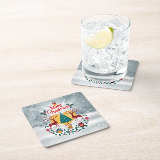 kerstziel kartonnen onderzetters (Insitu)