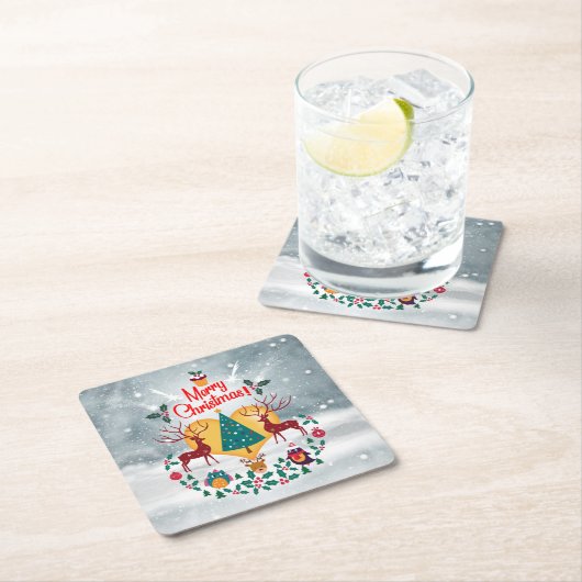 kerstziel kartonnen onderzetters (Insitu)