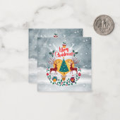 kerstziel notitiekaartje (Voorkant / Achterkant in situ)