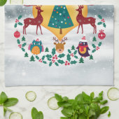 kerstziel theedoek (Gevouwen)