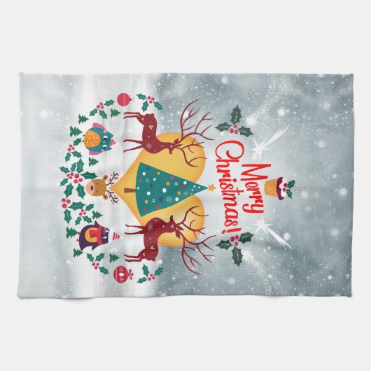 kerstziel theedoek (Horizontaal)