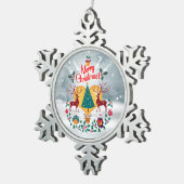 kerstziel tin sneeuwvlok ornament (Rechts)