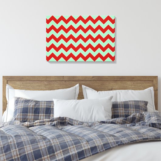 kerstzigzag canvas afdruk (Insitu (Slaapkamer))