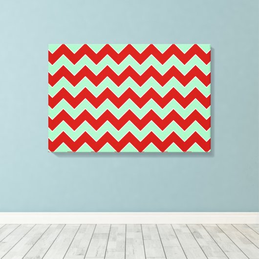 kerstzigzag canvas afdruk (Insitu (Houten vloer))