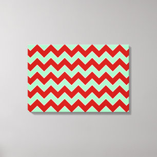 kerstzigzag canvas afdruk