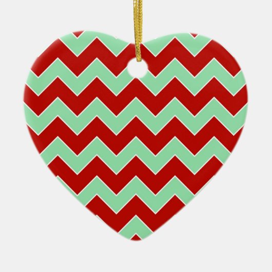 kerstzigzag keramisch ornament (Voorkant)
