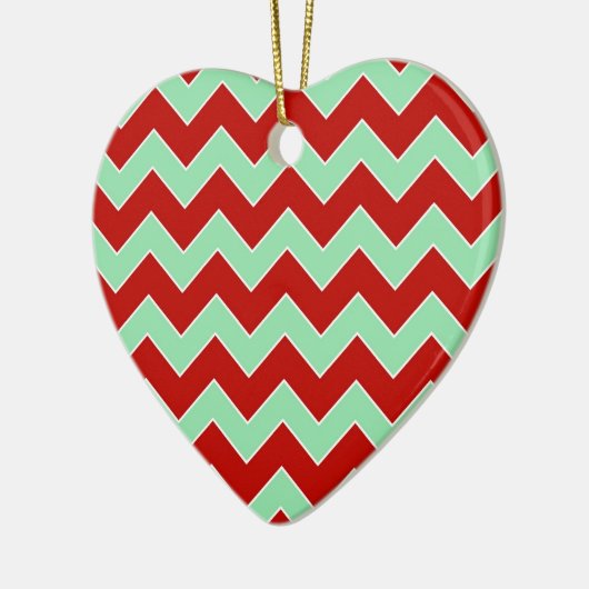 kerstzigzag keramisch ornament (Links)