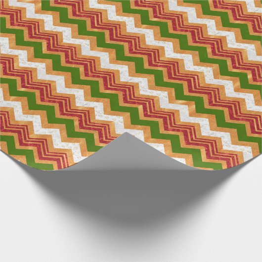Kerstzigzag Patroon Cadeaupapier (Hoek)