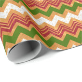 Kerstzigzag Patroon Cadeaupapier (Rol Hoek)