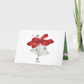 Kerstzilveren cellen feestdagen kaart (Achterkant)