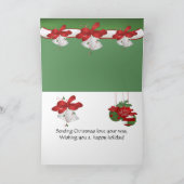 Kerstzilveren cellen feestdagen kaart (Binnen)
