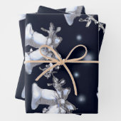 Kerstzilveren cellen inpakpapier vel (In situ)