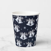 Kerstzilveren cellen papieren bekers (Achterkant)