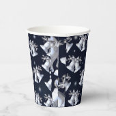 Kerstzilveren cellen papieren bekers (Rechts)