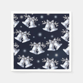 Kerstzilveren cellen servet