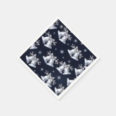 Kerstzilveren cellen servet (Hoek)