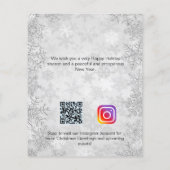 Kerstzilverwintersneeuwbusiness QR Instagram Flyer (Achterkant)
