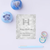 Kerstzilverwintersneeuwbusiness QR Instagram Flyer (Enkel)