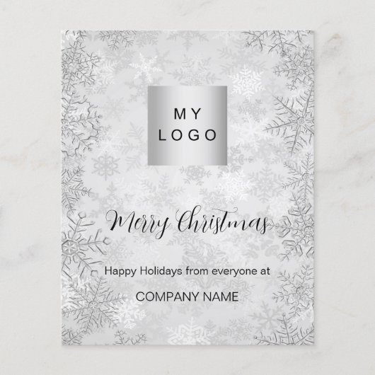Kerstzilverwintersneeuwbusiness QR Instagram Flyer (Voorkant)