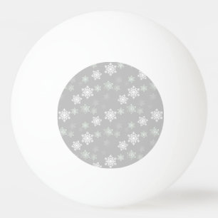 Kerstzilverwitte sneeuwvloeren pingpongbal