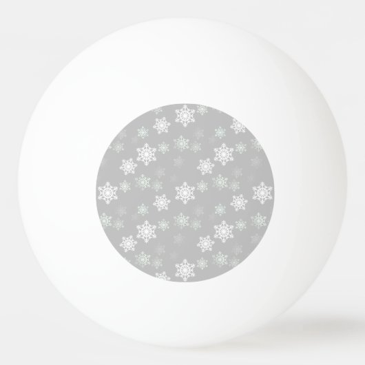 Kerstzilverwitte sneeuwvloeren pingpongbal (Voorkant)