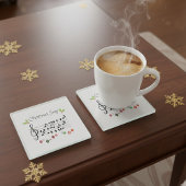 Kerstzingende zangvogels glazen onderzetter