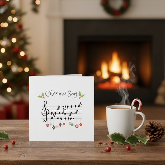 Kerstzingende zangvogels kaart