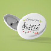 Kerstzingende zangvogels ronde button 7,6 cm