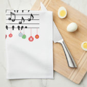 Kerstzingende zangvogels theedoek (Quarter Fold)