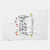 Kerstzingende zangvogels theedoek (Horizontaal)