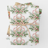 Kerstzoete Inpakpapier Vlak Vel Set van 3 (In situ)