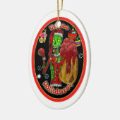 kerstzombie ornament_oval keramisch ornament (Links)