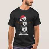 Kerstzomer Billiard Snowman Party Gift T-shirt (Voorkant)