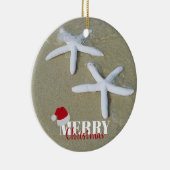 Kerstzomerstaartstrand Keramisch Ornament (Rechts)