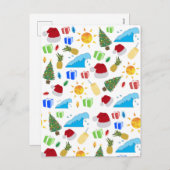 Kerstzomervakantie Feestdagenkaart (Voorkant / Achterkant)